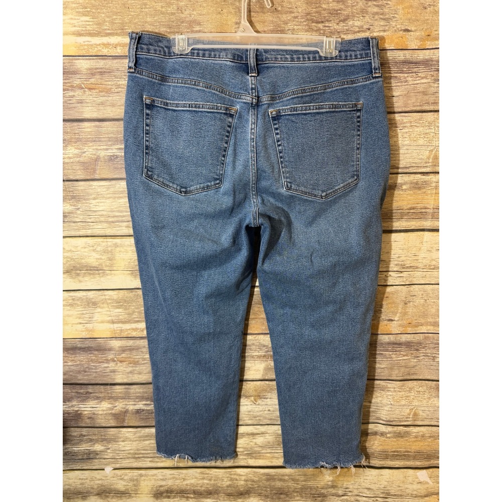 J.Crew Jeans Essential Straight Leg size 31 Petite Short Raw Frayed Hem‎ Crop - Picture 4 of 10